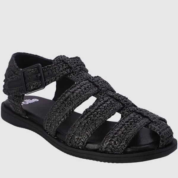 Rollie Fisherman Sandal Weave Tan Black