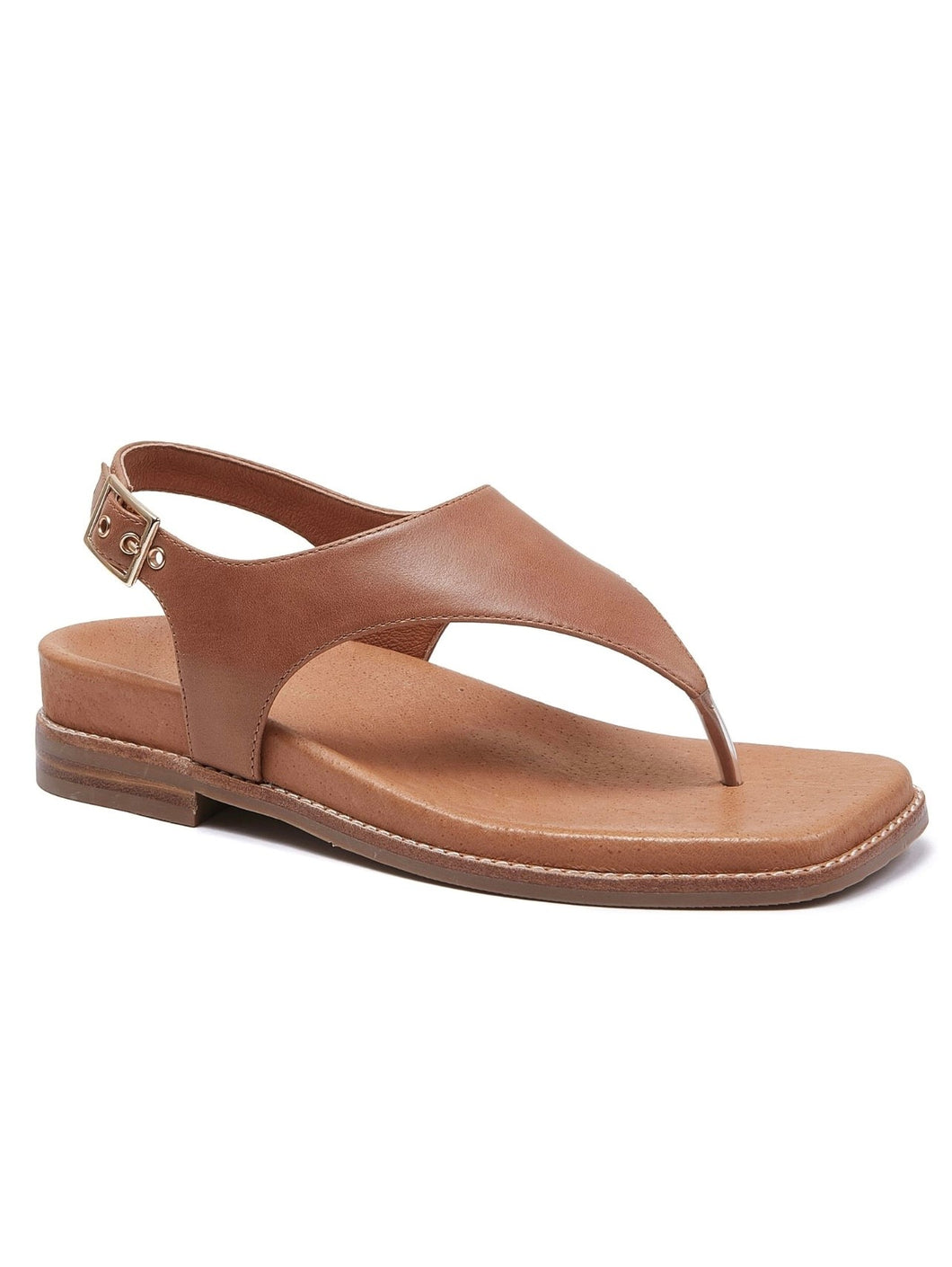 Django & Juliette Enyo Leather Sandal Tan