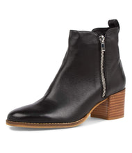 Load image into Gallery viewer, Django &amp; Juliette Monah Black Leather Ankle Boot
